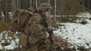 TRIDENT JUNCTURE 2018 - US Marines patrol in Oppdal