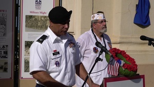 Unveiling the Centennial Memorial plaque awarded to the Hawaii WW1 Memorial