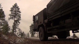 TRIDENT JUNCTURE 2018 - Polish tank and fighting vehicle and British engineering company during training maneuvers near Elval, Norway