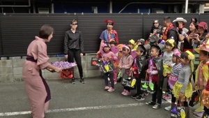 MCAS Iwakuni Service Members Share American Halloween with Ekimae Hoikuen Preschoolers (Package/Pkg)