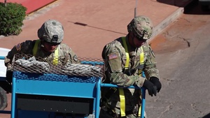 104th Engineer Construction Company Install C-Wire in Support of Customs Border Patrol - B-Roll