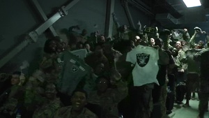 Service Members Watch Oakland Raiders Football Game