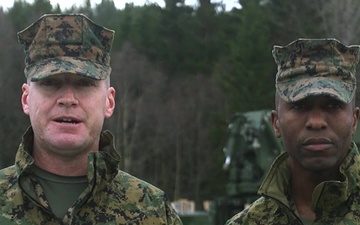 CLB-251 Commanding Officer and 1st Sgt. Send Message Home