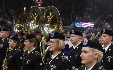 Army Band Performs at Basketball Game