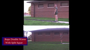 Rope Double Wave With Split Squat
