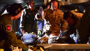 9th Airlift Squadron supports 142nd Aeromedical Evacuation and 337th Airlift Squadron training