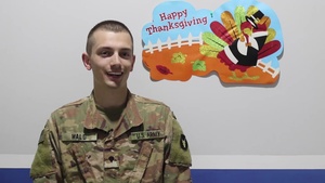 U.S. Army Central Soldiers Thanksgiving shoutouts