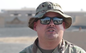 Master Sgt. Aaron Hoska sends greetings from Kuwait