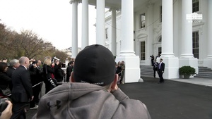 President Trump and the First lady Participate in the White House Christmas Tree Delivery