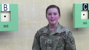 PFC Emily Stith wishing a Merry Christmas to Jacksonville, FL