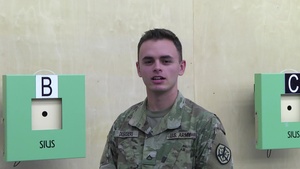 Pv2. Jared Desrosiers wishing a Merry Christmas to Swansea, Massachusetts