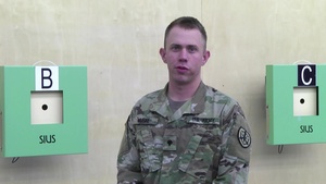 Spc. Brandon Muske says Merry Christmas to Brenham, TX