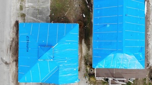 Blue Roof installations at Mexico Beach, Florida