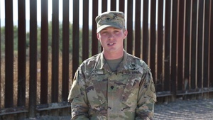 Spc. Cameron Scott gives Thanksgiving Shoutout