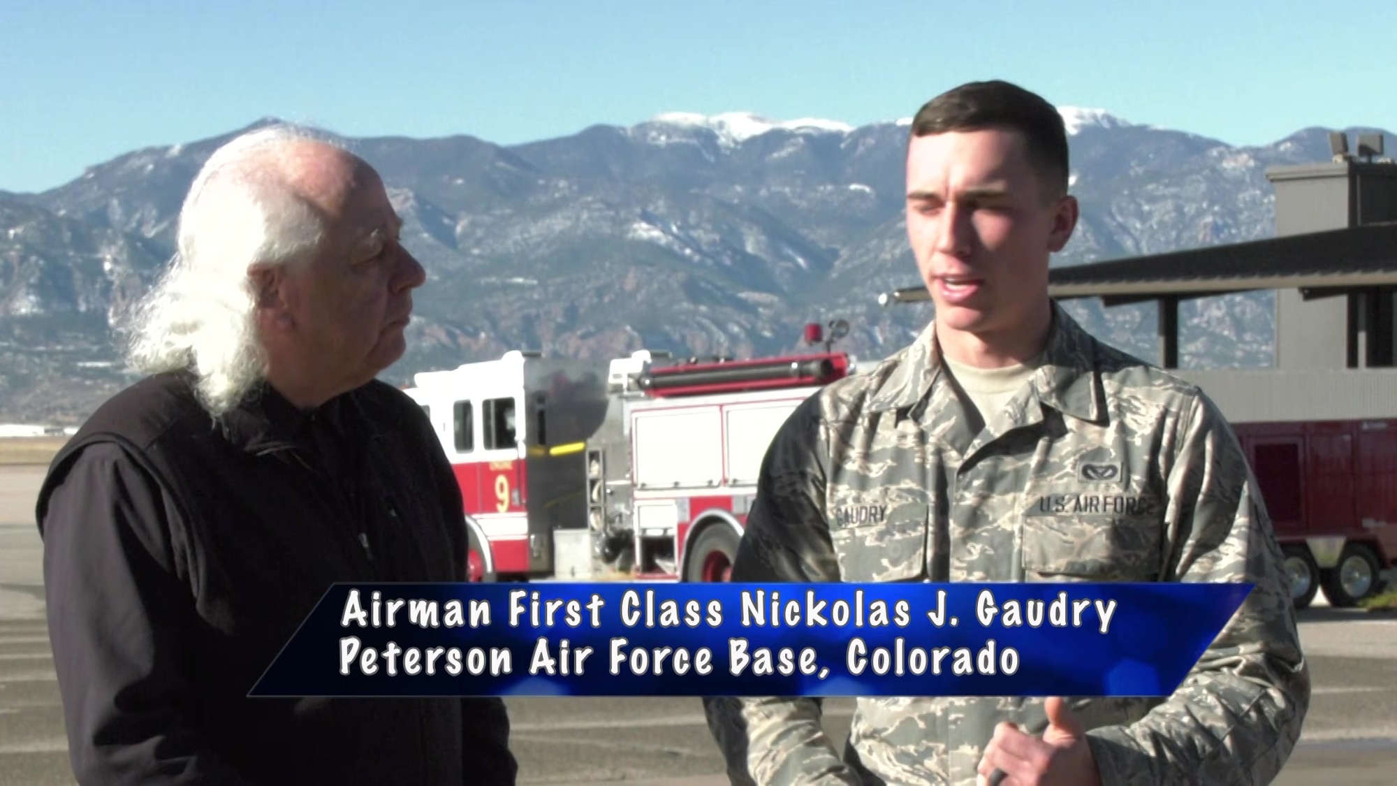 Dr. Love talks about holiday fire safety concerns with firefighter Airman 1st Class Nickolas Gaudry from Peterson AFB: 21st Space Wing, Colo. Whether you plan to deep fry a turkey or take out those decorations, be aware of the many fire hazards during this holiday season. Wishing you and your family a safe and happy holiday season! #HolidaySafety #RiskManagement