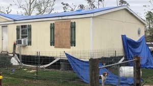 B-ROLL - Operation Blue Roof 20 miles from landfall USACE validates work done in Wewahitchka