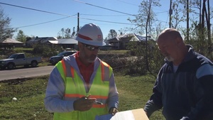 B-ROLL More than a temporary repair: Corps of Engineers employee discusses helping Hurricane Michael survivors