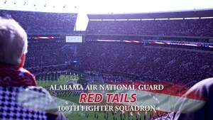 The Red Tails performing a flyover at Bryant Denny Stadium for the Iron Bowl