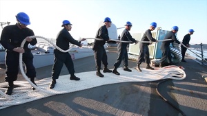 USS John S. McCain Transits from Dry Dock Social Media