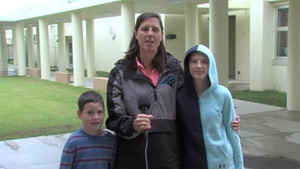 USAF spouse Heidi McClendon and family give a holiday greeting