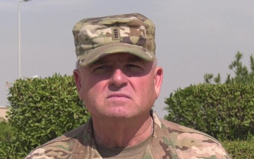 Chief Warrant Officer 4 Johnny Allen sends greetings from Kuwait