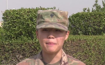 Spc. Chanel Kung sends greetings from Kuwait