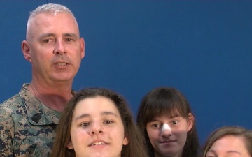 US Marine Master Gunnery Sgt. Darryl Bryan and family