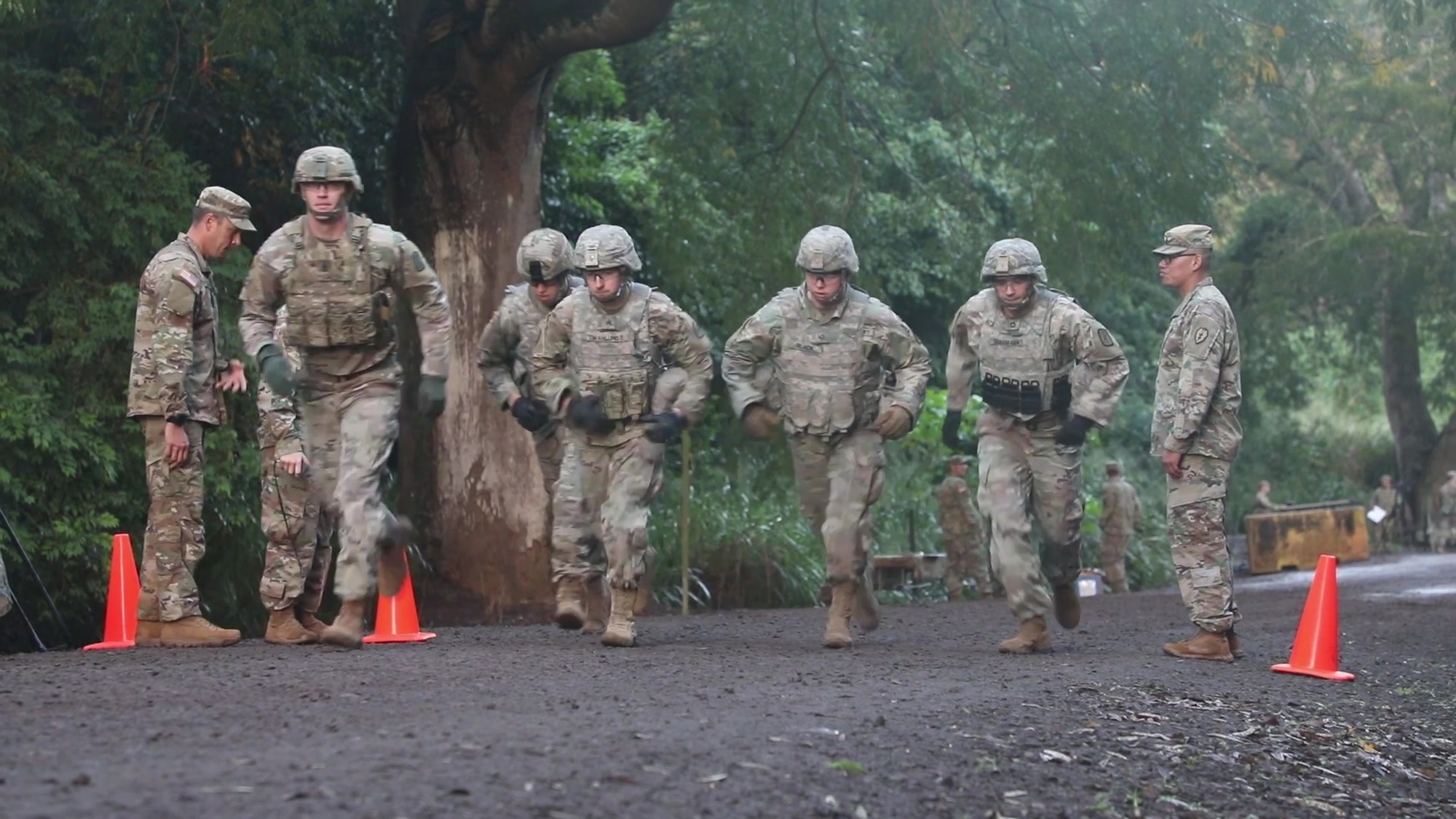 Ten, five-soldier teams assigned to multiple units across I Corps started day one of America&#39;s First Corp&#39;s 2-Gun Sharpshooter Competition at Schofield Barracks, Hawaii, hosted by the 25th Infantry Division.