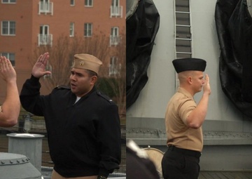 Naval Museum Hosts Re-Enlistment Ceremony for Beach Master Unit Two
