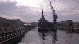 USS Barry Departs Dry Dock Time Lapse