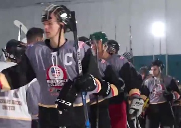 Service Members play Hockey