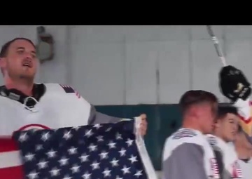 Service Members play Hockey