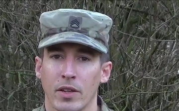 U.S. Army Staff Sgt. Thomas Harper gives a holiday shout out from Ansbach, Germany