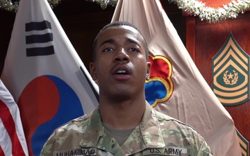 USAMSC-K Holiday Shoutout from PFC Muhammad