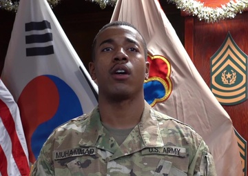 USAMSC-K Holiday Shoutout from PFC Muhammad