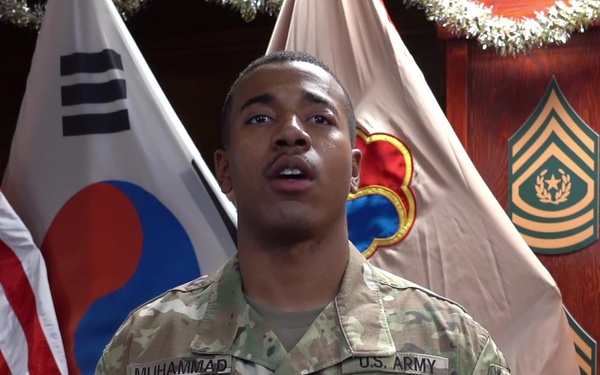 USAMSC-K Holiday Shoutout from PFC Muhammad
