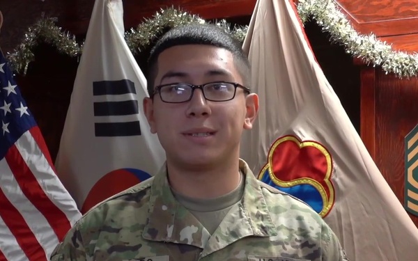 USAMSC-K Holiday Shoutout from PV2 Alfaro