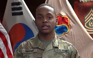 USAMSC-K Holiday Shoutout from PFC Taggart