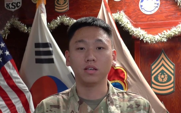 USAMSC-K Holiday Shoutout from SPC Li