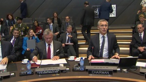 His Majesty King Abdullah II ibn Al Hussein of the Hashemite Kingdom of Jordan addresses North Atlantic Council