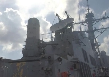 USS Spruance crew-served weapons training