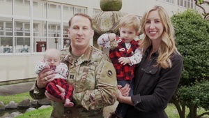 Cpt. Ben Hargis sends a holiday greeting to family and friends in Denver, CO from Camp Zama, Japan.