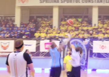 B-Roll: U.S. Soldiers Participate in a Charity Game in Romania