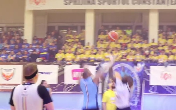 B-Roll: U.S. Soldiers Participate in a Charity Game in Romania