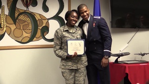 780th TS Airman surprises girlfriend with proposal at her AMOC graduation