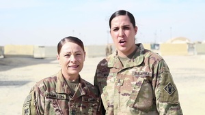 Sfc. Anastazija Hamilton and 1st Lt. Julie Haye