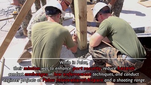 Marines and Sailors with Task Force Koa Moana help with construction in Palau
