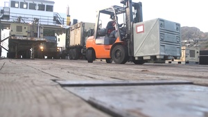 MWSS-373 equipment embarkation for Catalina Island runway project B-Roll