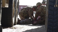 Medics conduct re-certification training lanes