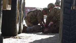 Medics conduct re-certification training lanes